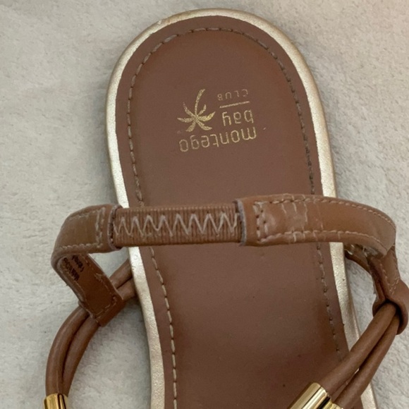 Montego Bay Club Tan Sandals with Slingback Strap - Picture 4 of 8